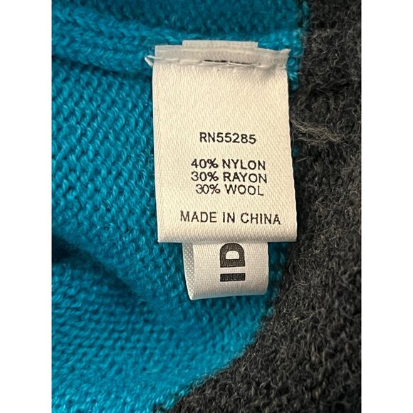 Express Women S Striped Sweater Dress Mini Blue/Black Nylon/Rayon/Wool Pockets - Picture 15 of 16